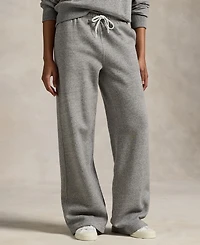 Polo Ralph Lauren Women's Drawstring Fleece Wide-Leg Sweatpant