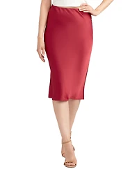 Bcx Juniors' Solid Stretch Satin Pull-On Skirt
