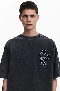 Desigual Men's Denim T-shirt Mickey Mouse