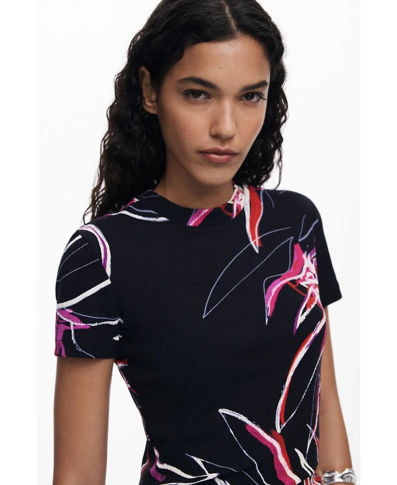Desigual Women's Abstract floral T-shirt