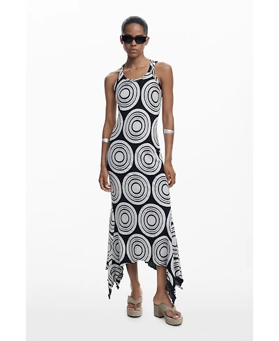 Desigual Women's Long dress with circles