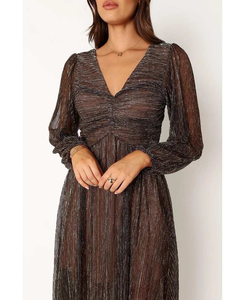 Petal and Pup Women's Lustre Long Sleeve Midi Dress