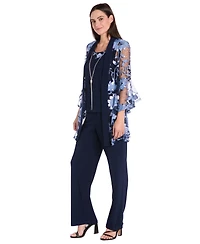 R & M Richards Petite Floral Jacket, Tank Top Pants Set