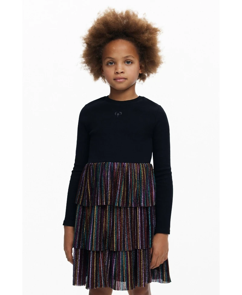 Desigual Girls Girls's Lurex ruffle dress