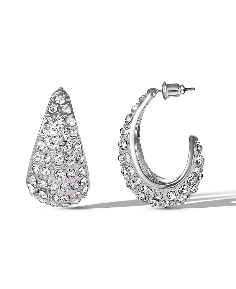 Jessica Simpson Pave Teardrop Clip-On Earrings
