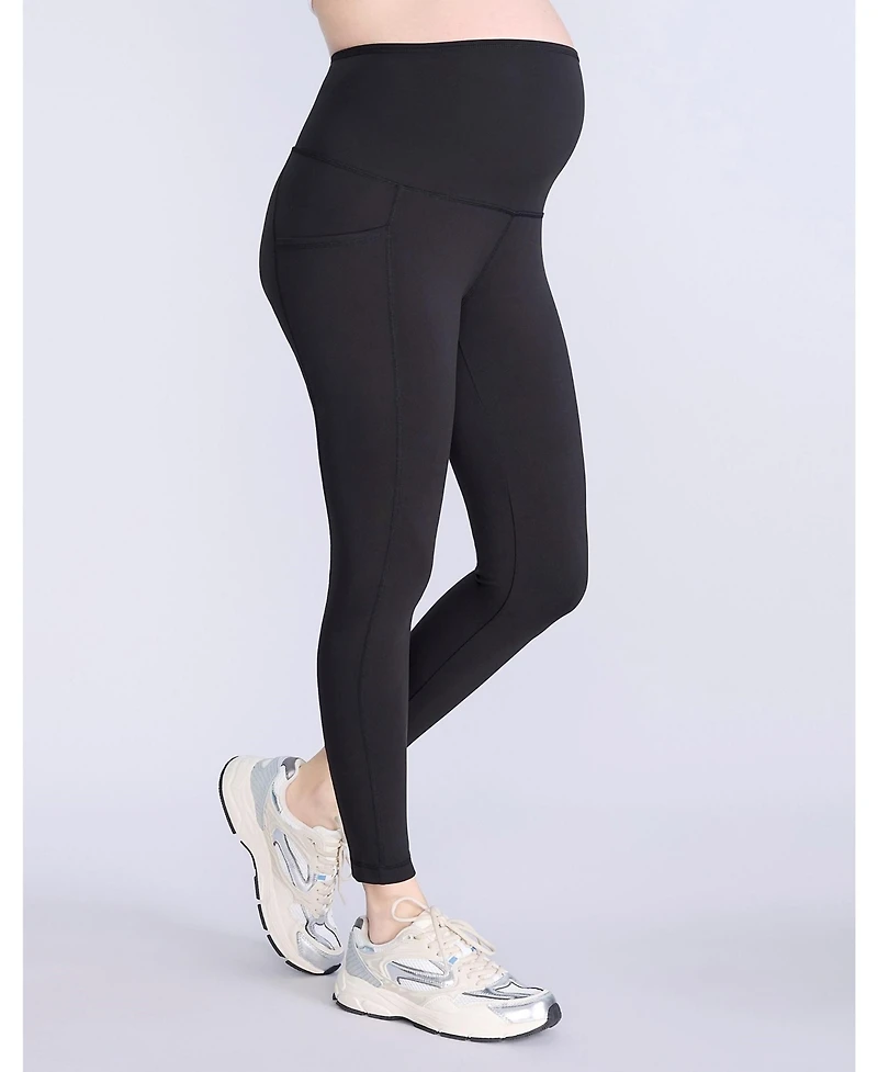 Motherhood Maternity Women's High Waist Over the Belly Active Pocket Ankle Legging - 2-pack