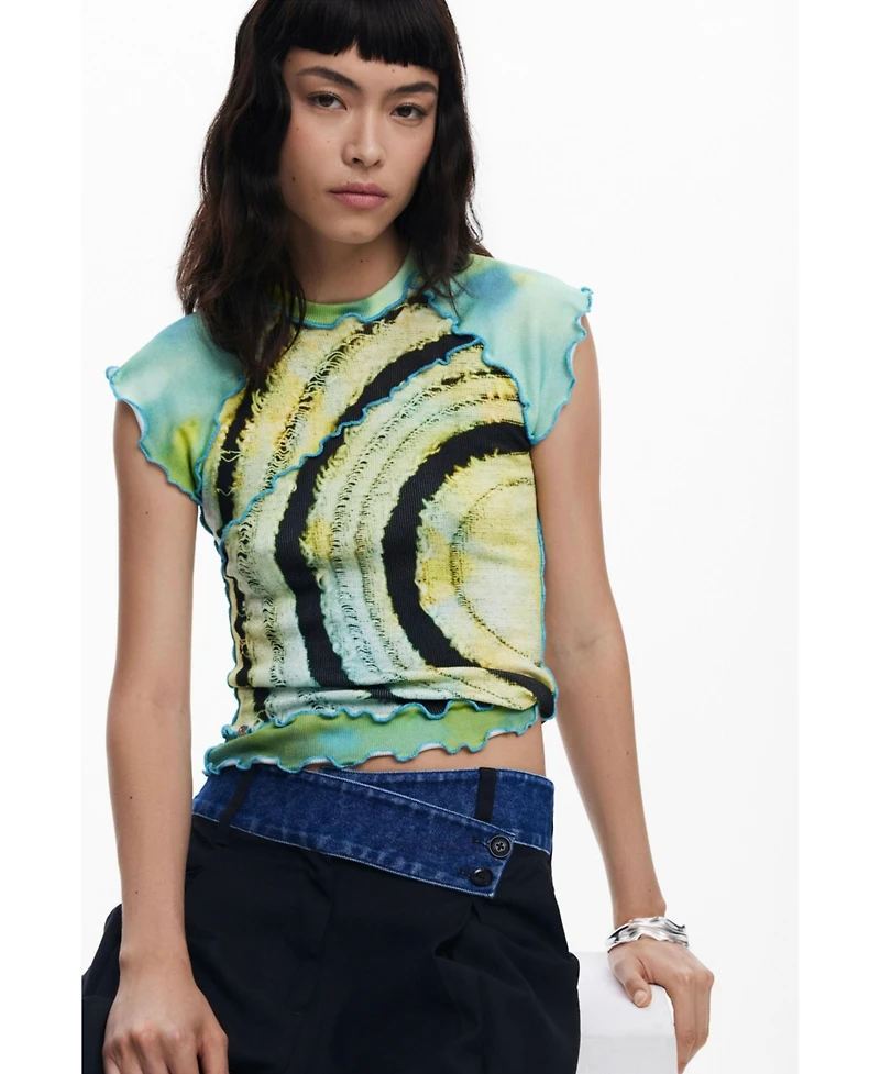 Desigual Women's Short-sleeve T-shirt with circles