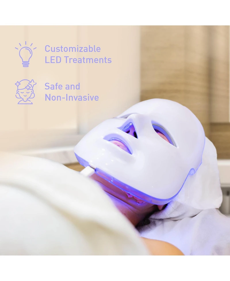 Pursonic Complete Led Skincare Bundle – 7-in-1 Led Face Mask + Sculpting Wand + Anti-Aging Serum Set