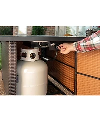 Endless Summer 40,000 Btu Rectangular Lp Gas Outdoor Fire Pit Table, Brown/Black