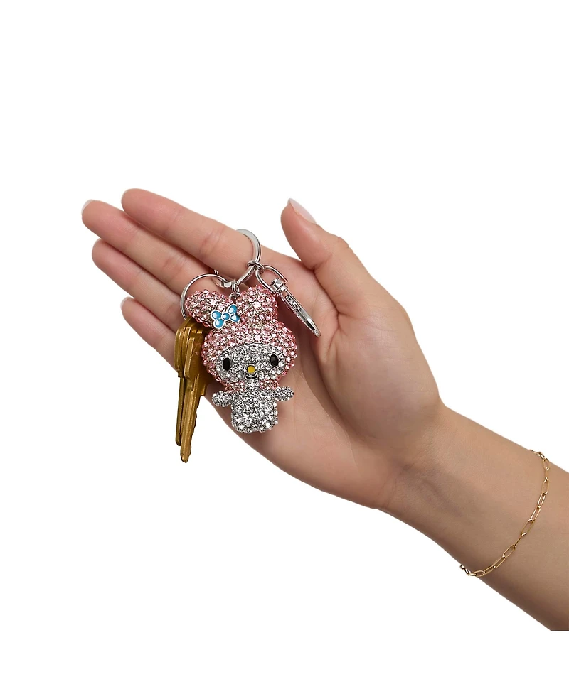 Sally Rose Hello Kitty My Melody Keychain Official License, Multicolored Pave Crystal Sanrio Keychain with Lobster Clip