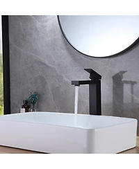 Greenspring Single Hole Single Handle Bathroom Vessel Sink Faucet With Supply Hose in Brushed Gold