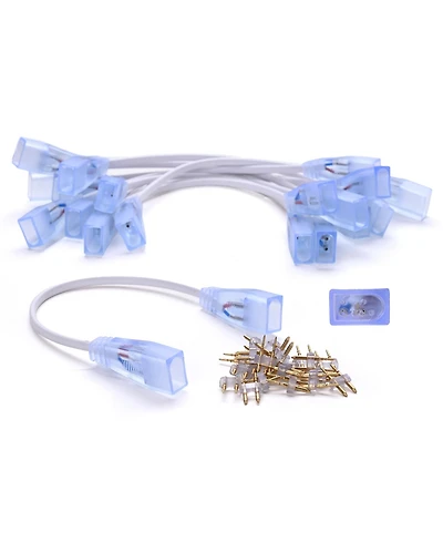 DELight Set of 10 Extension Cord Cable Wire for Led Neon Rope Light with Pin