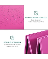 Best Choice Products 10ftx4ftx2in Folding Gym Mat 4-Panel w/ Carrying Handles & Balance Beam