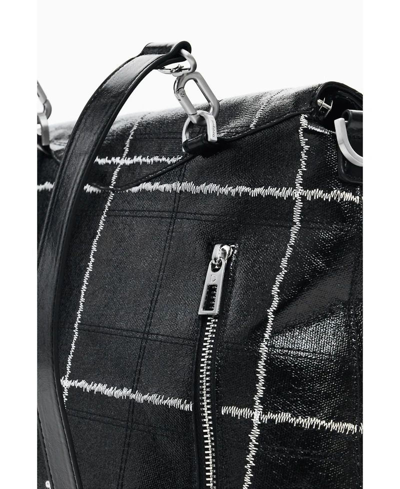 Desigual Women's Medium convertible checkered backpack
