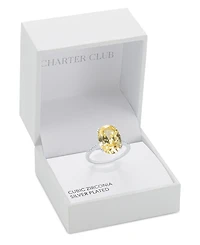 Charter Club Oval Crystal Statement Ring, Macy's Exclusive