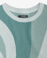 Alfani Men's Short-Sleeve Abstract Pattern Crewneck Sweater, Macy's Exclusive