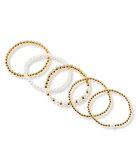 brook & york Gold Plated Makenna Cultivated Pearl Bracelet Set