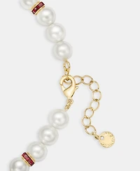 Charter Club Color Pave & Imitation Pearl Beaded Collar Necklace, 16" + 2" extender, Macy's Exclusive