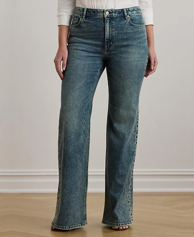 Lauren Ralph Plus High-Rise Flare-Leg Jeans