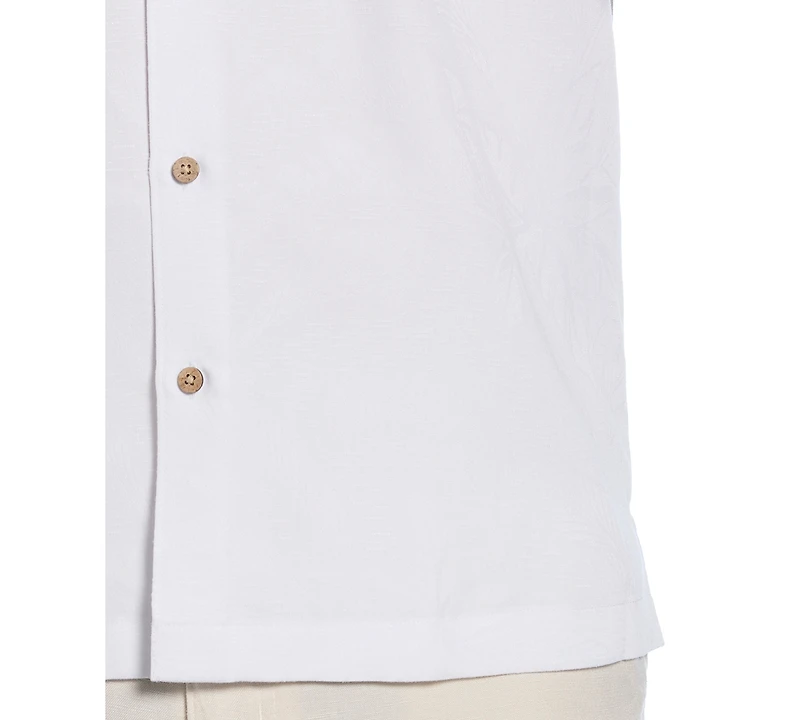 Cubavera Men's Palm Print Short-Sleeve Button-Down Shirt