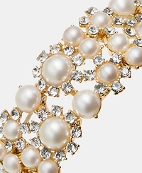 Charter Club Crystal & Imitation Pearl Statement Stretch Bracelet