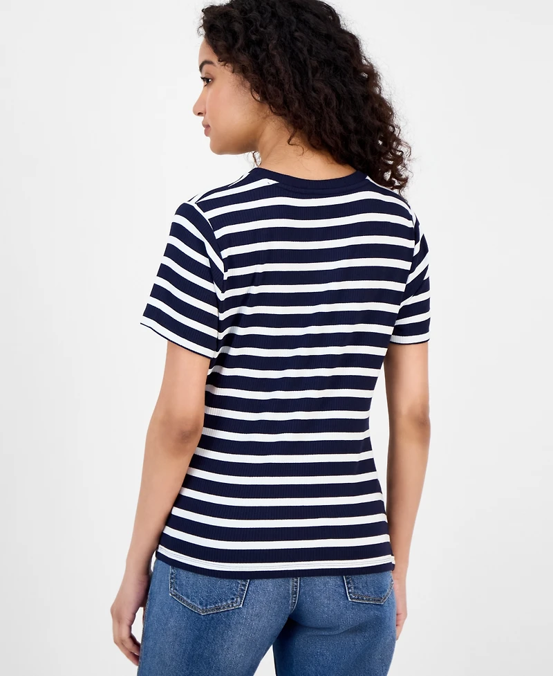 Nautica Jeans Women's Striped Twisted Top