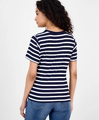 Nautica Jeans Women's Striped Twisted Top