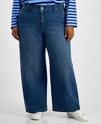 Style & Co Plus High Rise Wide-Leg Jeans, Macy's Exclusive