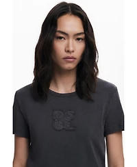 Desigual Women's Logo T-shirt with rips
