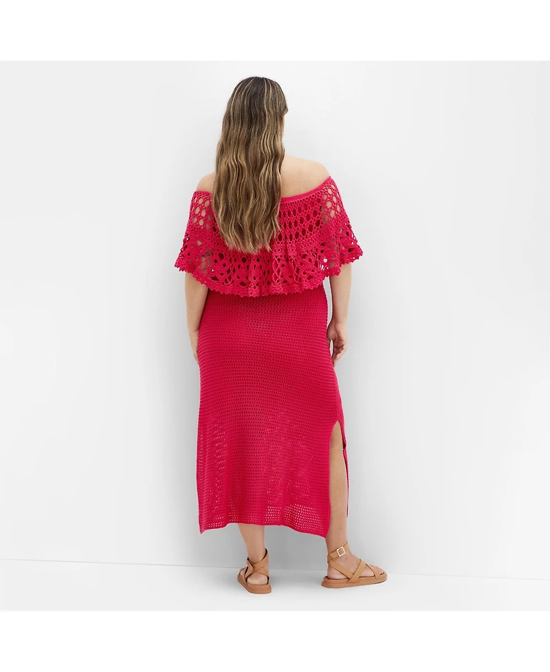 City Chic Women's Callie Crochet Dress