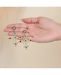 Jessica Simpson Boho Luxe Cross Drop Earrings