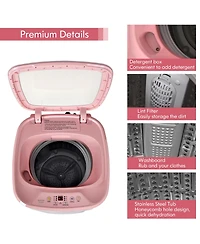 Costway 8lbs Portable Fully Automatic Washing Machine W/ Drain Pump