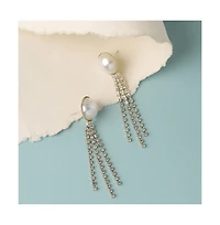 Sohi Women's Gold Snowball Drop Earrings