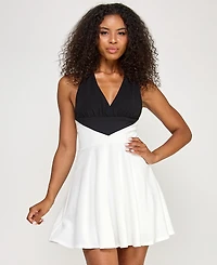 City Studios Juniors' Halter Fit & Flare Dress