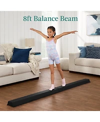 Best Choice Products 10ftx4ftx2in Folding Gym Mat 4-Panel w/ Carrying Handles & Balance Beam