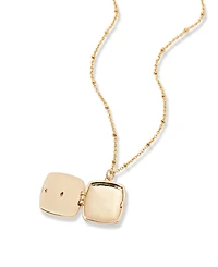 brook & york Gold Plated Cali Cultivated Pearl Short Pendant Locket Necklace