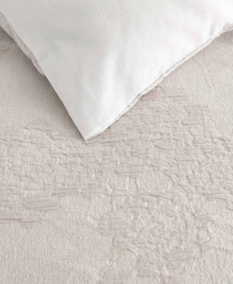 Vera Wang Roses Cotton Jacquard 3-Pc. Comforter Set