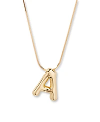 brook & york Gold Plated Pippa Bubble Initial Short Pendant Necklace