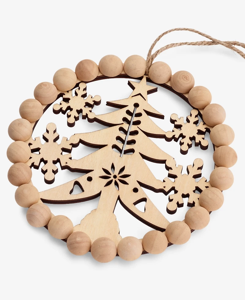 Holiday Lane Nordic Wonderland Wooden Tree Ornament, Macy's Exclusive