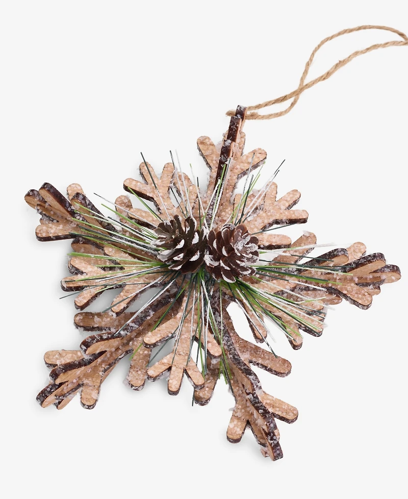 Holiday Lane Nordic Wonderland Rustic Snowflake Ornament, Macy's Exclusive