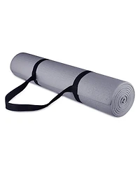 Signature Fitness All Purpose High Density No Tear Exercise Mat w/Strap