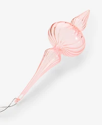 Holiday Lane Pastel Shine Pink Glass Finial Drop Ornament, Macy's Exclusive