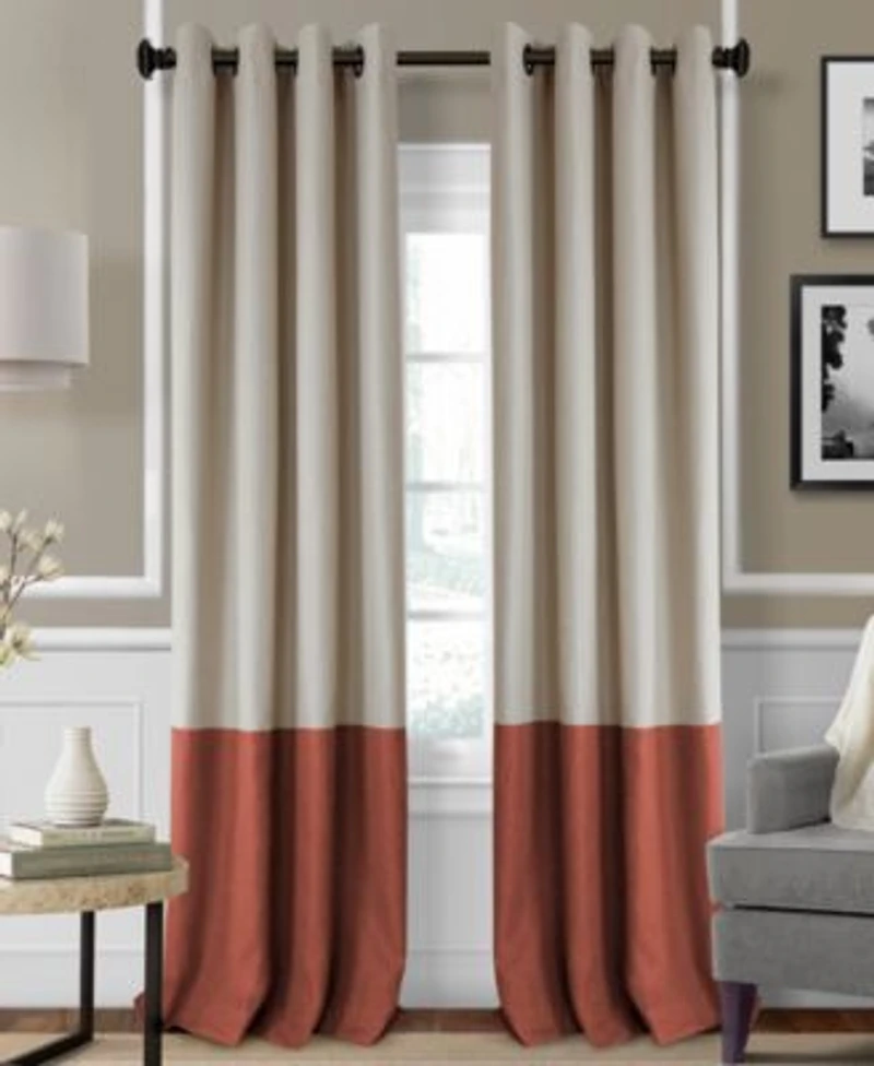Elrene Home Fashions Braiden Color Block Blackout Window Curtain