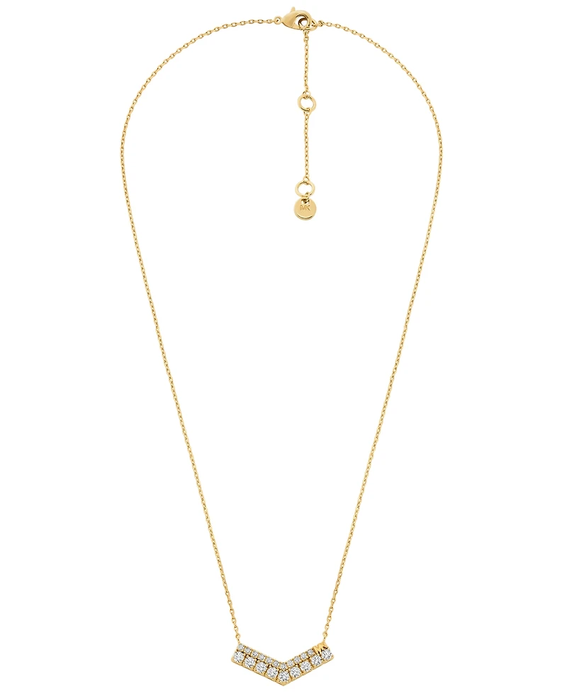 Michael Kors Cubic Zirconia Pave Pendant Necklace