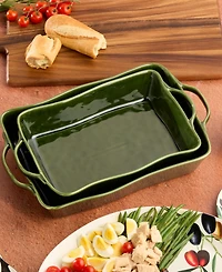Certified International Verde Medium Rectangular Baker