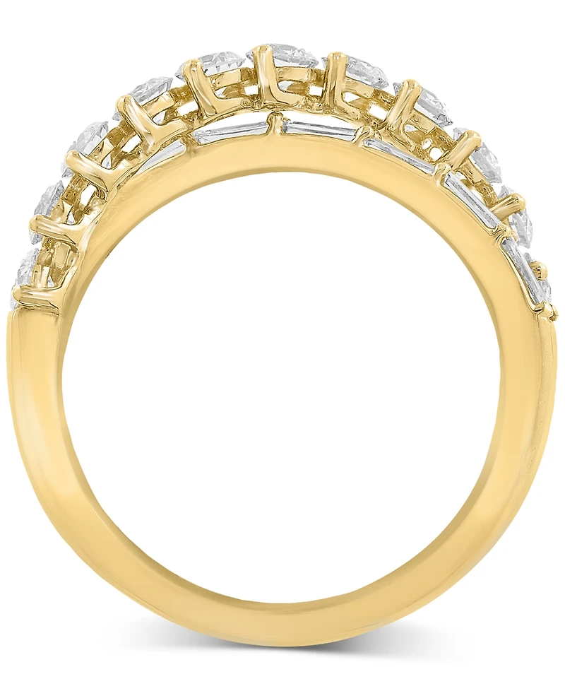 Effy Lab Grown Diamond Crisscross Ring (1-3/8 ct. t.w.) in 14k Yellow Gold