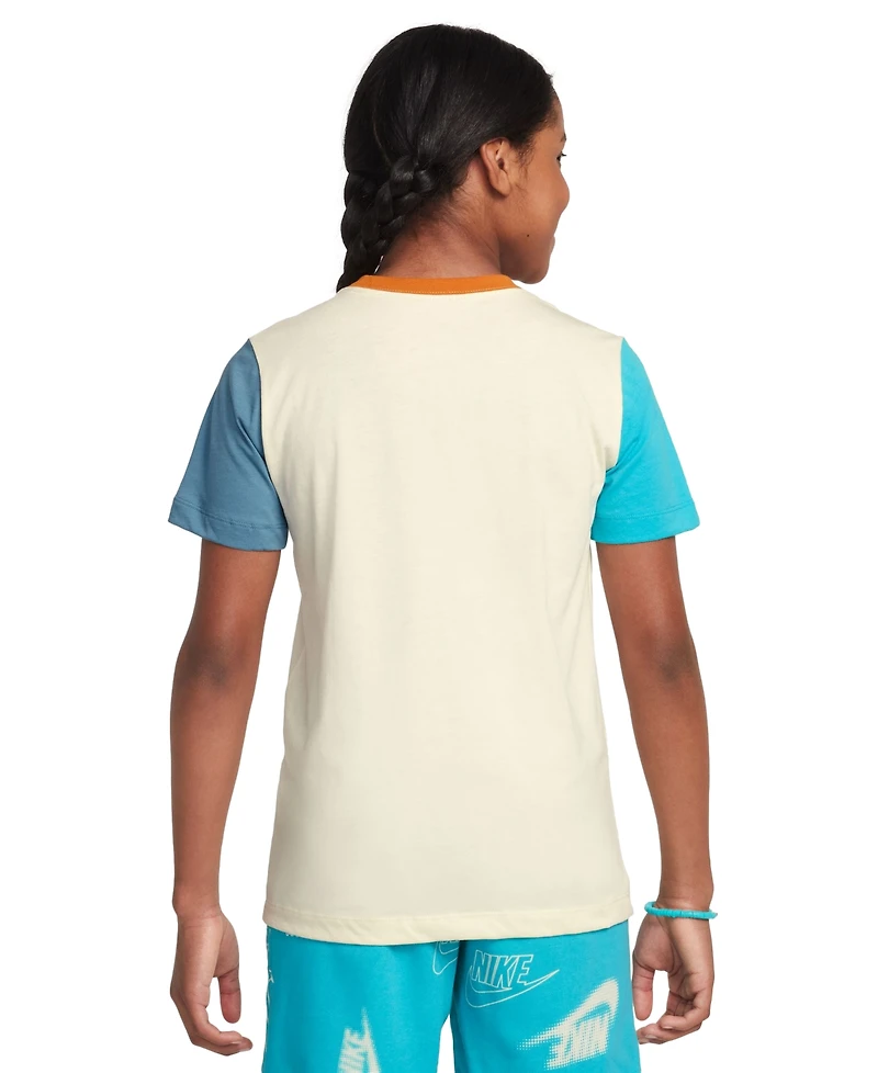 Nike Big Kids Sportswear Colorblocked Cotton T-Shirt