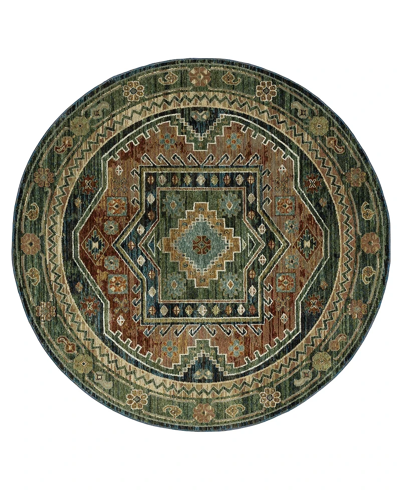 Oriental Weavers Andorra 2442A 7'10"x7'10" Round Area Rug