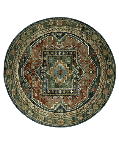 Oriental Weavers Andorra 2442A 7'10"x7'10" Round Area Rug