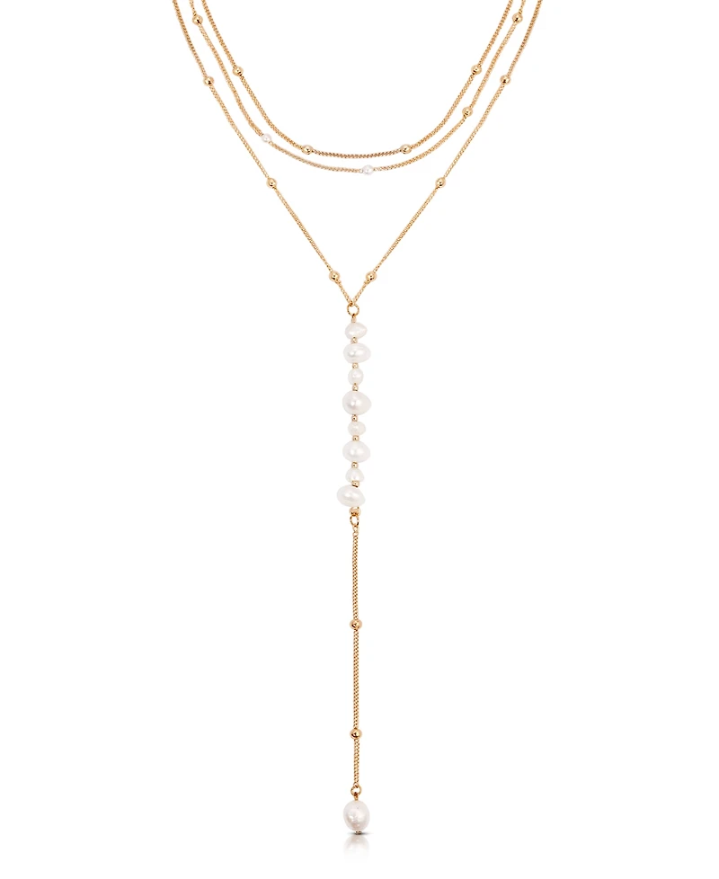 Ettika Coastal Mother of Pearl Lariat Necklace